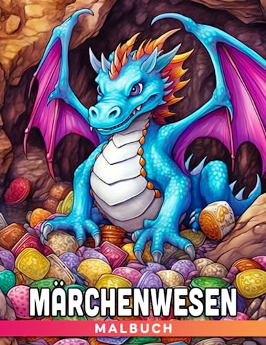 Märchenwesen Malbuch: Ein magisches Ausmalabenteuer für Kinder - Entdecke und male imaginäre Kreaturen aus