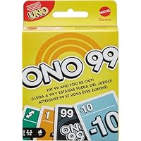 Mattel Games ONO 99 Card Game from the Makers of UNO for Kids, Adults & Families, Add Numbers & Don't Go Over 99, HHL37