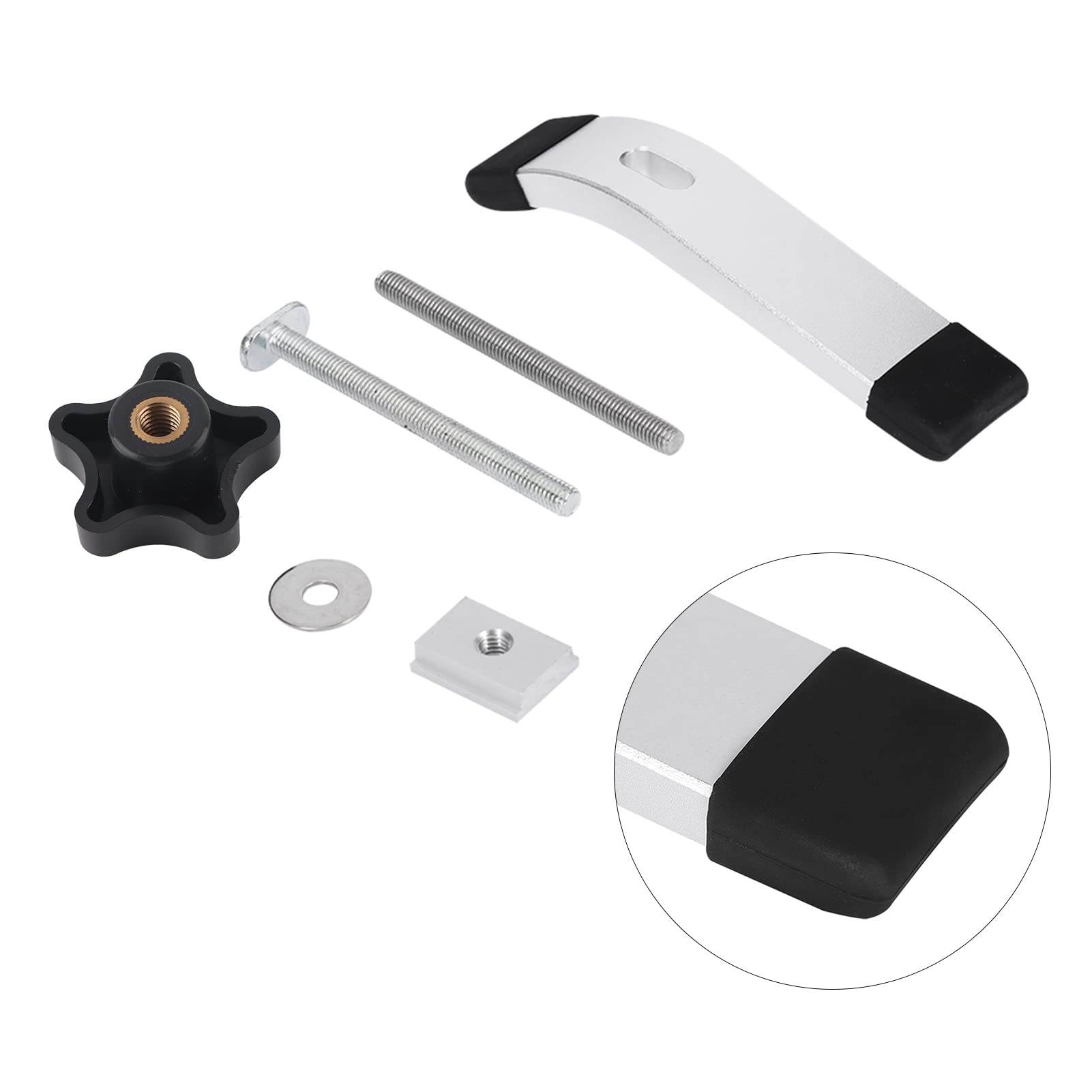 FTVOGUE T-Slot T-Track Metal Conjunto de abrazadera de sujeción de acción rápida Herramienta para trabajar la madera 8 mm Roscado(01)