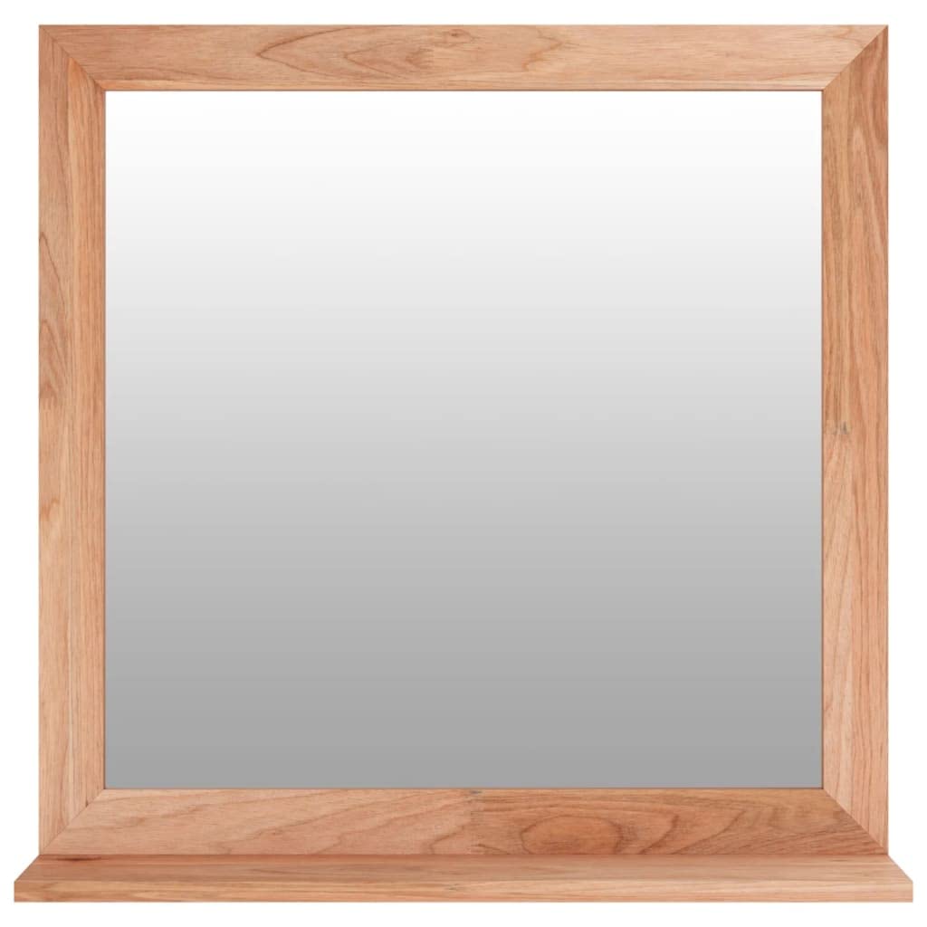 VIDAXL Wall Mirror 55x55 cm Solid Walnut Wood Brown