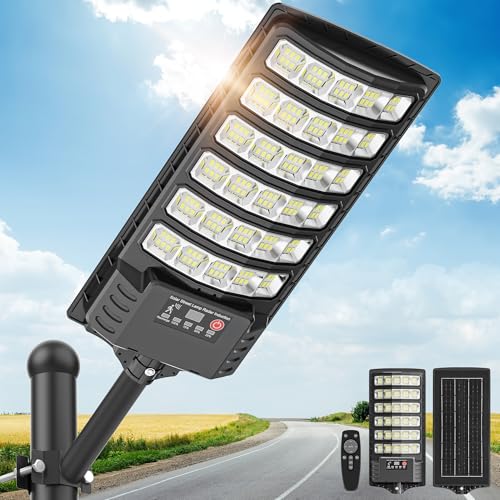 OKPRO Solar Street Light Outdoor Waterproof Dusk to Dawn
