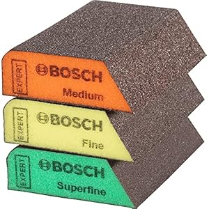 Bosch Professional 3x Expert S470 Combi Blocks (for Softwood, Paint on wood, 69 x 97 x 26 mm, Grade Medium / Fine…