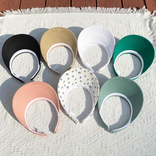 Image of 3 Pack Sports Sun Visor Hat Women Men Adjustable Clip On Visors Outdoor Golf Beach Cap