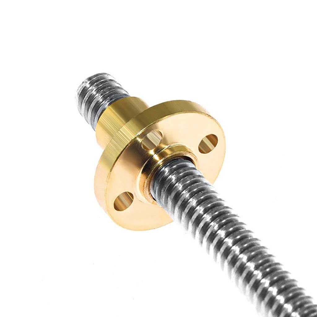 Varilla de tornillo avance T8 OD 8 mm Paso 2 Plomo 4 con(800mm)