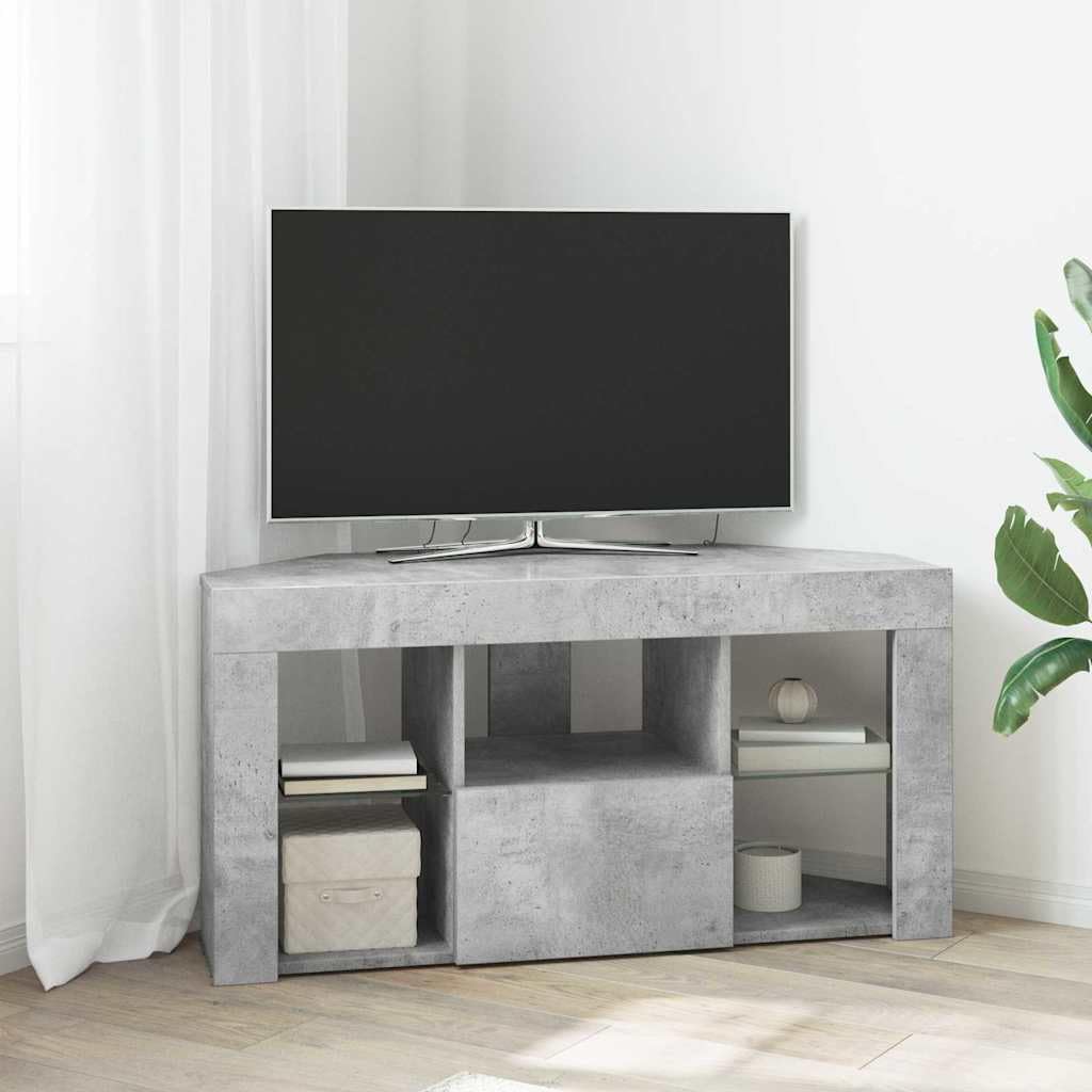 vidaXL Mobile TV angolare a LED, 103 x 40 x 50 cm, in legno, mobile TV moderno, centro di intrattenimento elegante, armadio minimalista, perfetto per gli angoli