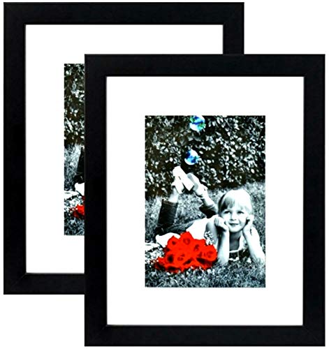 Tasse Verre 9x12 Inch Picture Frame Black (2-Pack) - HIGH Definition Glass Front