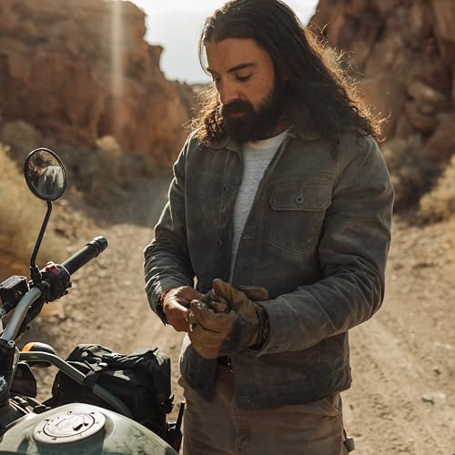 Image of Huckberry Flint and Tinder Men's Wool-Lined Waxed Trucker Jacket, Built for Layering