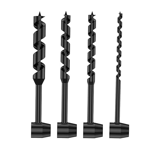 4 piezas de taladro manual para madera, herramientas de supervivencia para taladro de mano, taladro de mano de ojo escocés, herramienta de taladro