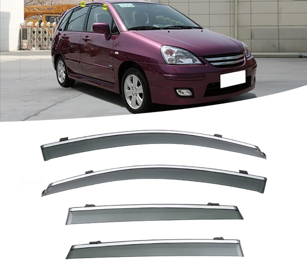 PANXUC Car Wind Deflectors for SUZUKI LIANA 2008-2010, Side Window Wind Rain Deflector Window Visor Sun Rain Guard Smoke Guards