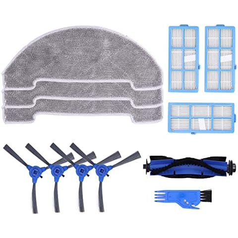 Headerbs Robotic Vacuum Cleaner Filters Accessory, Replacement Parts Compatible with Proscenic 850T Suits, with Side Brush Rag Filter Main Brush Cover