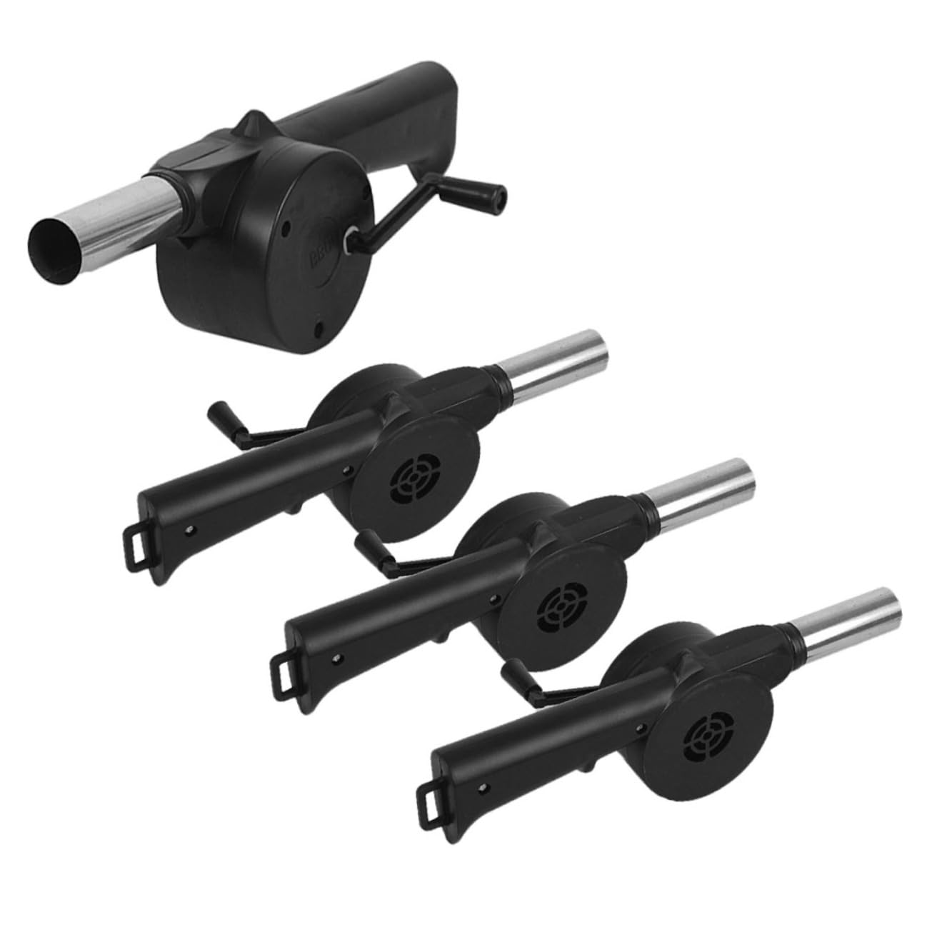 Kisangel 16 Piezas Soplador De Mano Arrancador De Rápido Portátil Ventilador Barbacoa Electrico Herramienta De Fuelle De Soplador De Aire Manual Manivela Para Carbón Metal