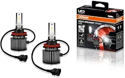 KIT LED NIGHT BREAKER CROSS H8/H11/H16 OSRAM - 64211CW NBC - Potência 27W - Tensão 12V - 3 anos de Garantia - 6000K Branca Azulada