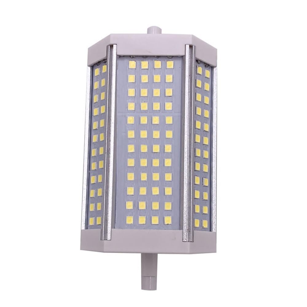 RZL Iluminación, Paquete de 4 lámparas LED tipo maíz R7s, CA 85-265 V, 30 W, 96-2835 SMD, 118 mm, lámparas LED R7s de aluminio(Cold white)