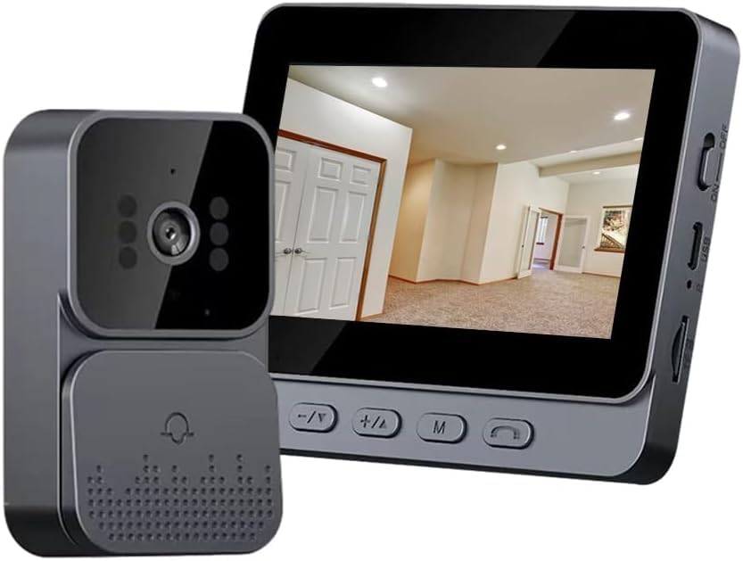 Wireless Video Door Phone Intercom System with 4.3 Inch Color Display, HD Door Camera, Portable Indoor Receiver for Home Office Apartment-image-26