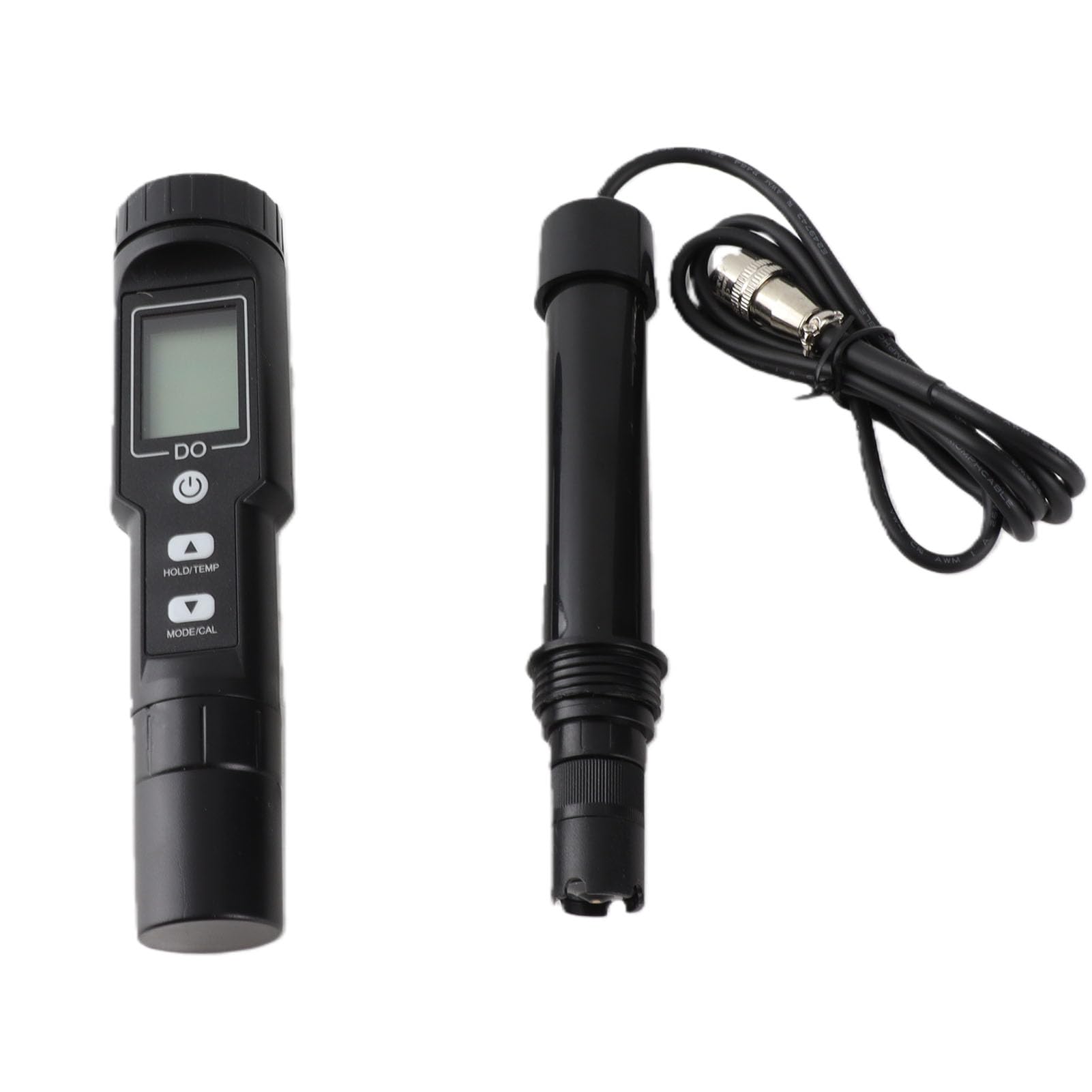Generic Medidor de Oxígeno Disuelto con Sonda Desmontable y Probador de Calidad con Pantalla Digital para Acuarios, Estanques, Laboratorios y Acuicultura Compensación de Temperatura Apagado