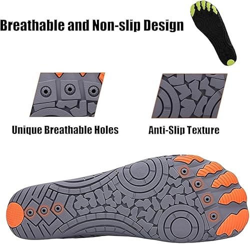 Image of SIOSNETA Hike Barefoot Shoes for Women Men, Breathable Non-Slip Athletic Footwear, Wide Toe Water Shoes for Hiking, Non-Slip Neuropathy Shoes for Women Men, Grounded Comfort wear