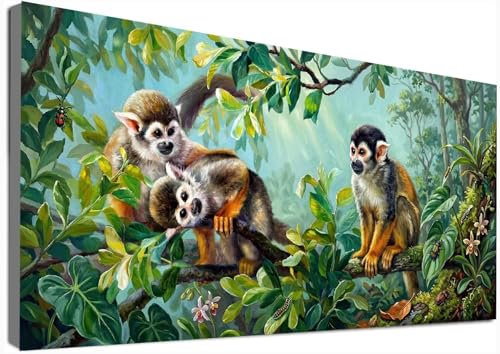 Cadeau anniversaire original avec ce kit diamond painting singe 40x70