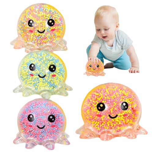 Evember 4 colores bolas pequeñas anti estrés adulto niños pulpo Squishy juguete anti estrés squishy bola anti estrés juguete de prensado Sensorial anti estrés (aleatorio*1)