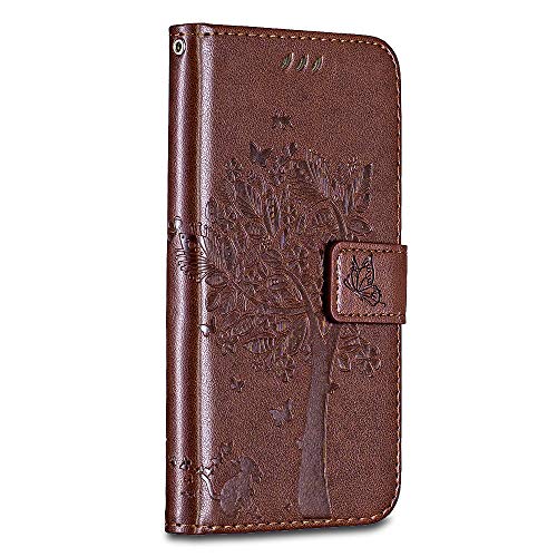 Casake Sony Xperia XA Case [Emboss] with [Magnetic Closure][TPU Inner Shell][Card Slots] Leather
