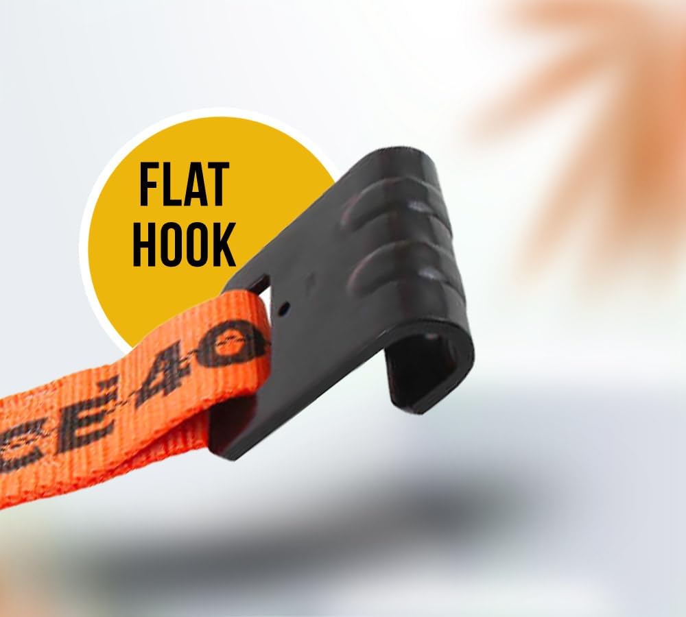 Mytee Products Kinedyne K Force Ratchet Tie Down Straps w/Flat Hook 4000 WLL