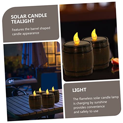 Luz solar tealight para exterior vela de carga solar decorativa para balcones 2