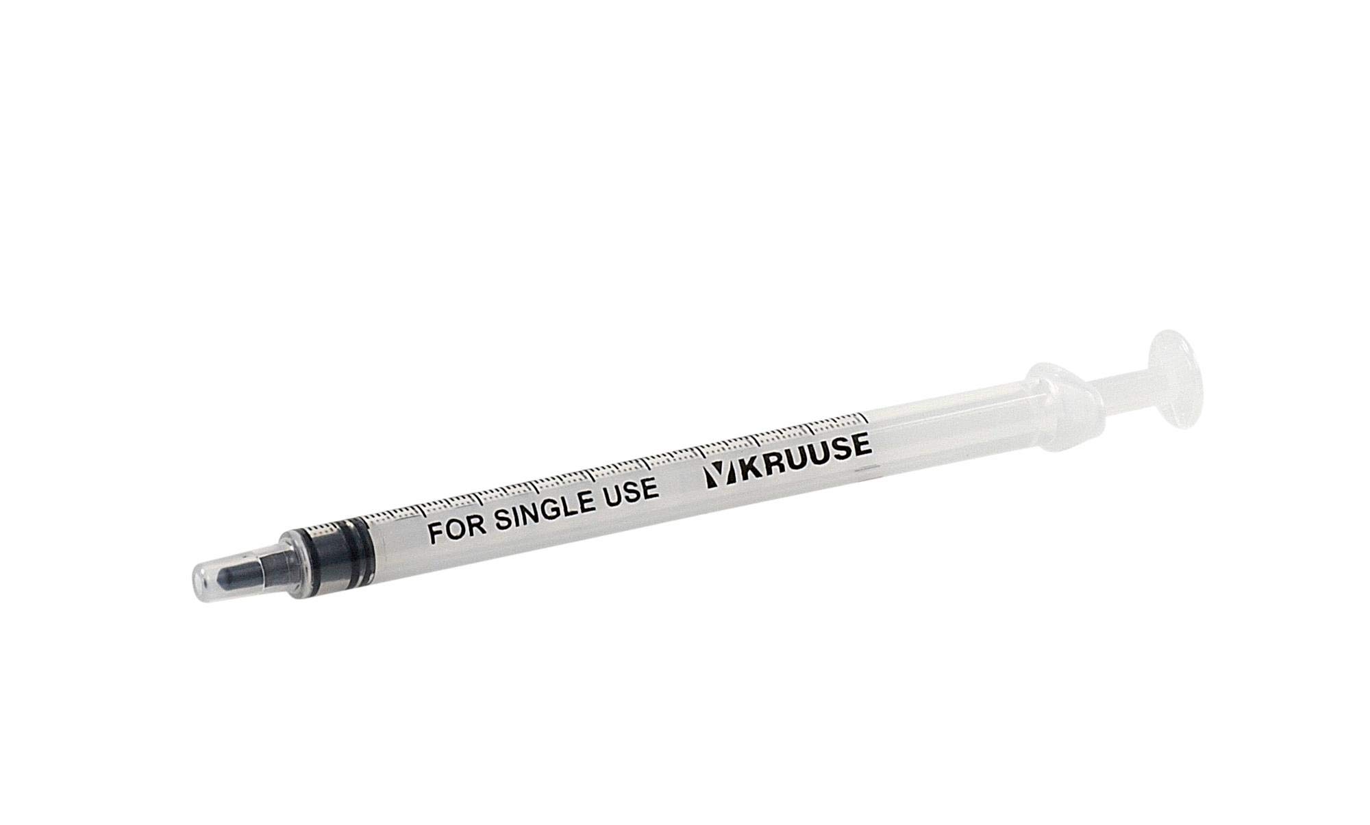 Kruuse Strzykawka jednorazowa 3 składniki, 100 sztuk, 1 ml