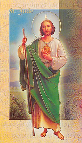 William J. Hirten Deluxe Catholic Holy Card with Traditional Prayers (Saint Jude)