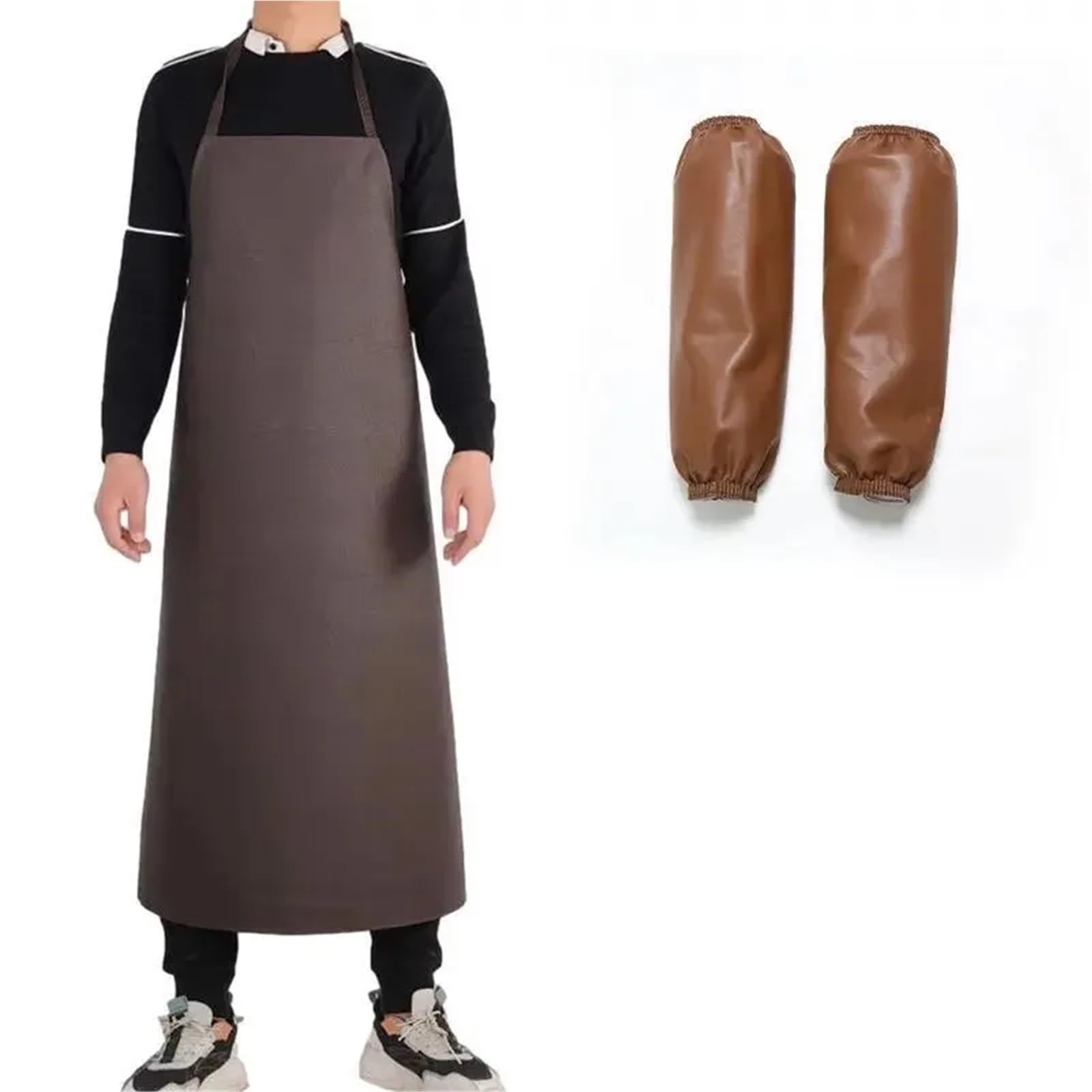 Delantal resistente Delantal de cuero resistente al aceite, unisex, talla grande, for cocina, trabajo, hostelería, estilo masculino, impermeable