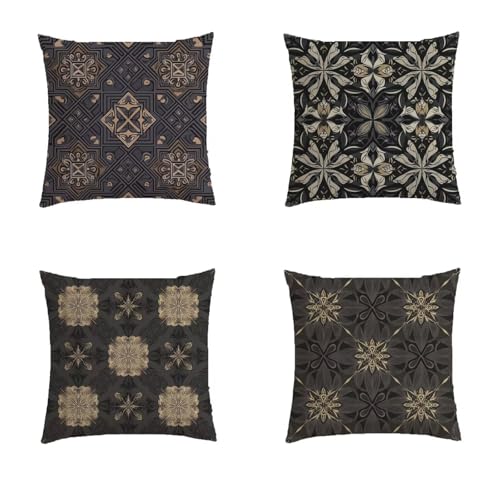 Housse coussin exterieur boheme impermeable avec impression double face s122 - 2