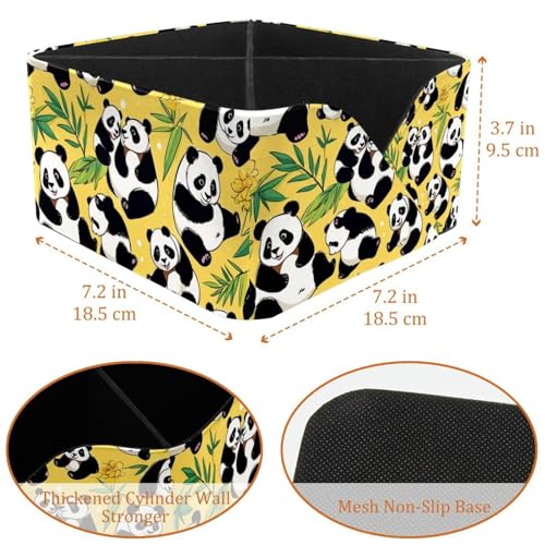 Porte-stylo rectangulaire panda jaune : la solution contre le désordre des crayons - 4