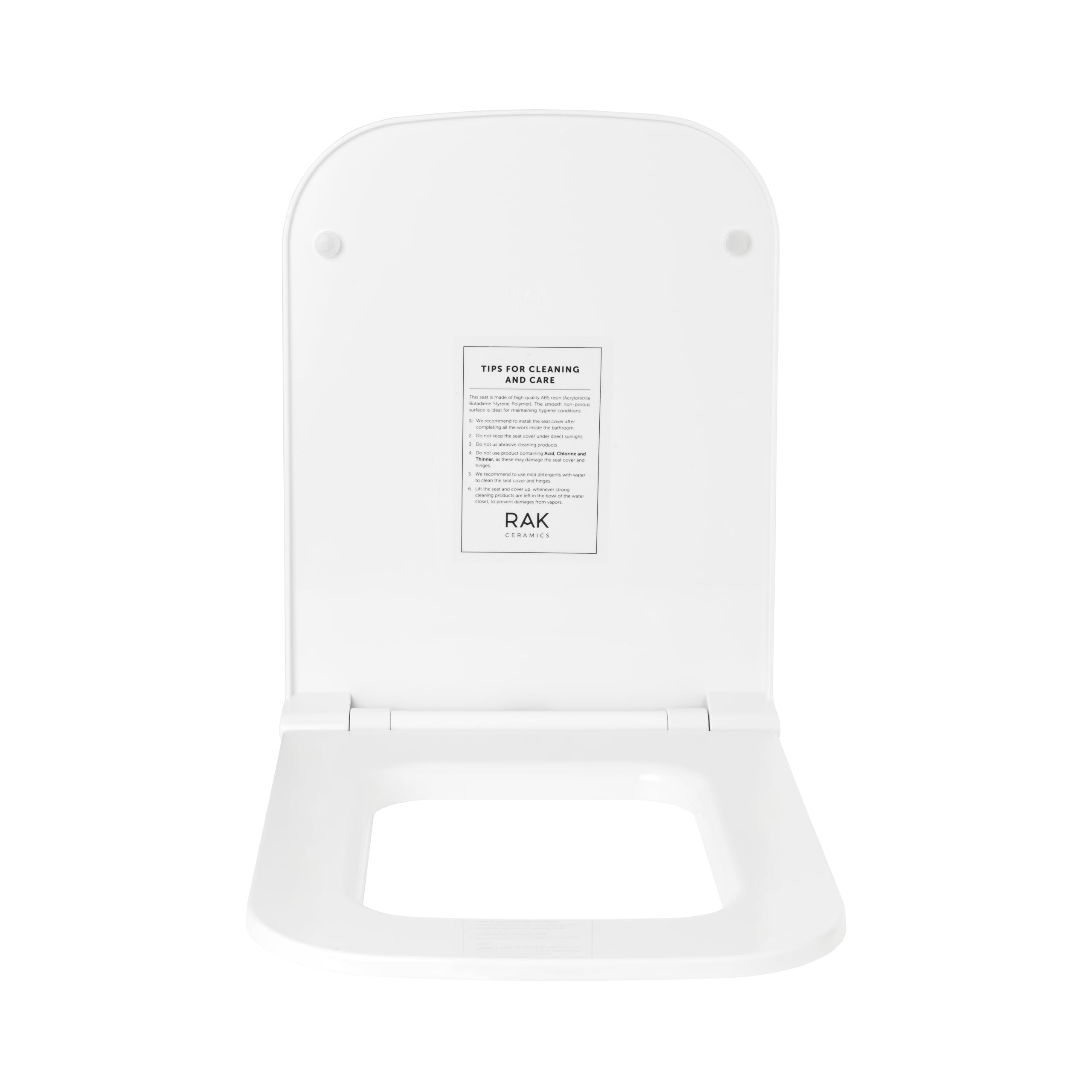 RAK-Metropolitan Slim Normal Close Seat Cover with Quick Release |Durable ABS Material Quiet Close Toilet Seat Cover (Rounded Rectangle) (MP05NCQRAWHA) (Rak Metropolitan Normal Close)