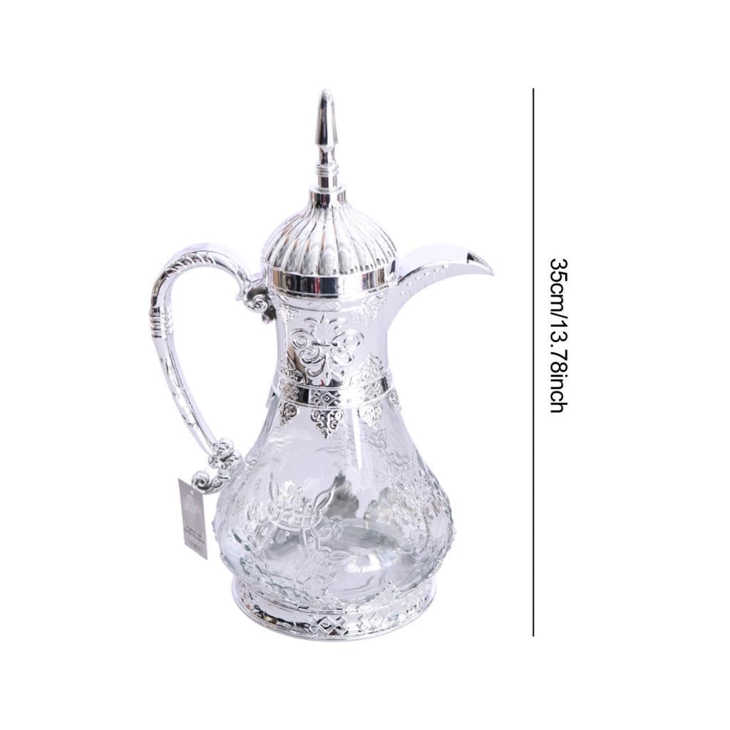 Vielseitige Arabische Kaffeemaschine für Den Heimgebrauch, Arabische Teekanne mit Großem Fassungsvermögen, Ideal für Partys Und Feiertage in Der Küche, Silber