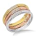 Produktbild Miore Damen-Ring 3-teilig 375 Tricolor mit Brillanten Gr. 52 MF9008RM