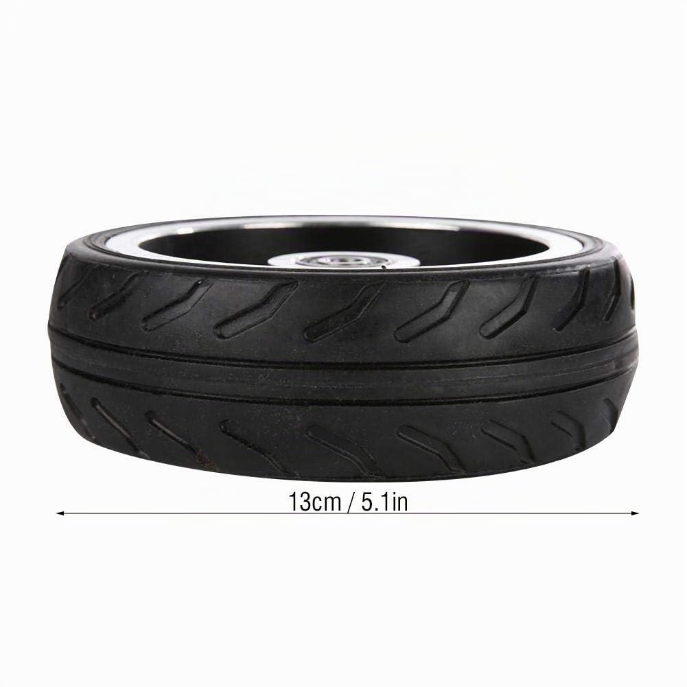 Ruota monopattino elettrico, Alta elasticità resistente all'abrasione ruota scooter 5-6 pollici lega alluminio gomma for spostamenti urbani quotidiani e viaggi compatti