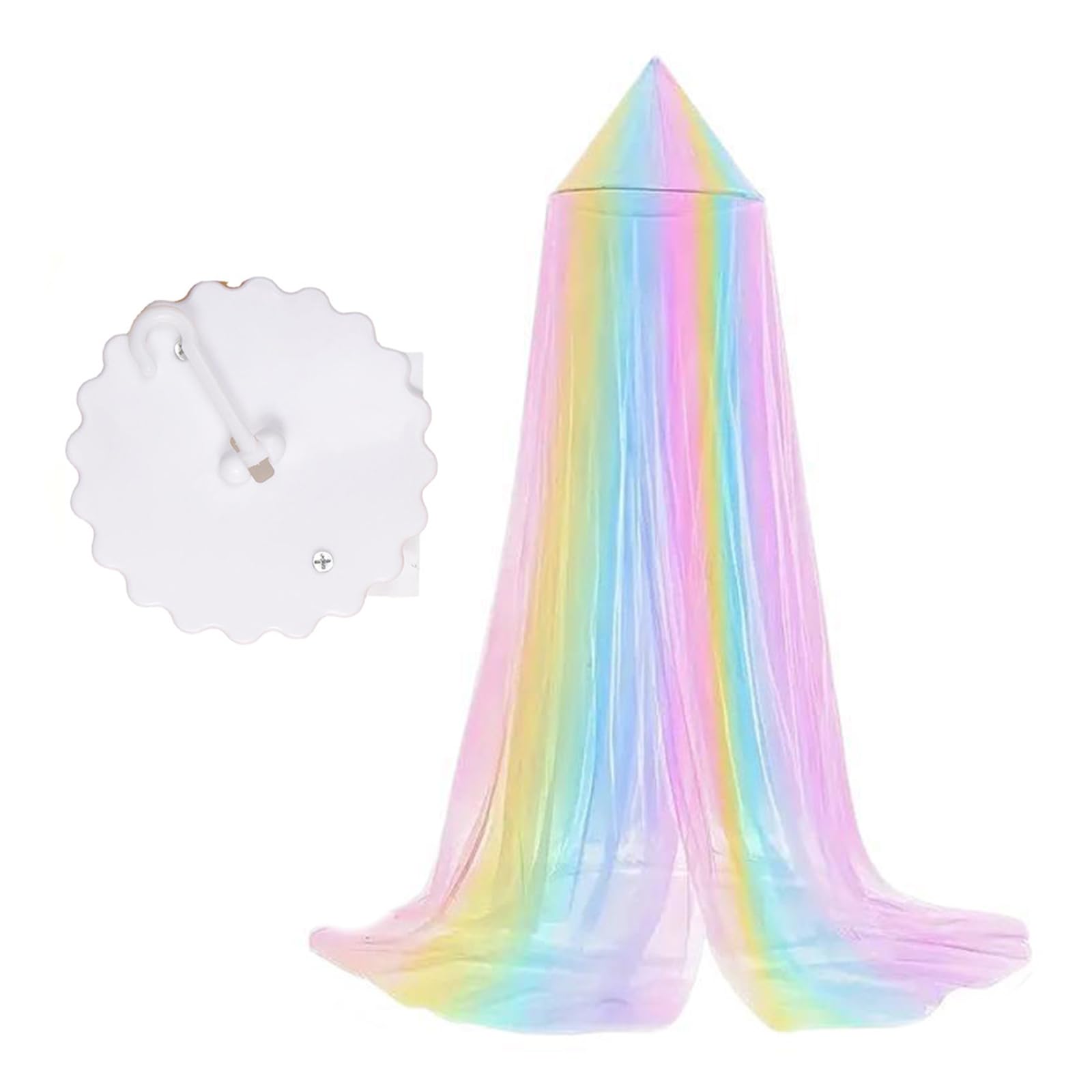 Baldaquin enfant arc-en-ciel pour de douces nuits sous le dôme