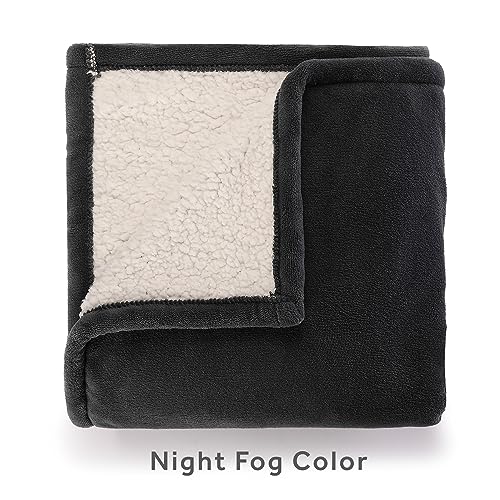 Sunbeam Royal Luxe Sherpa Night Fog Heated Blanket