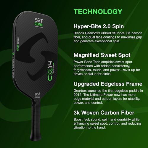 Image of Gearbox CX14E Ultimate Power Elongated Pickleball Paddle