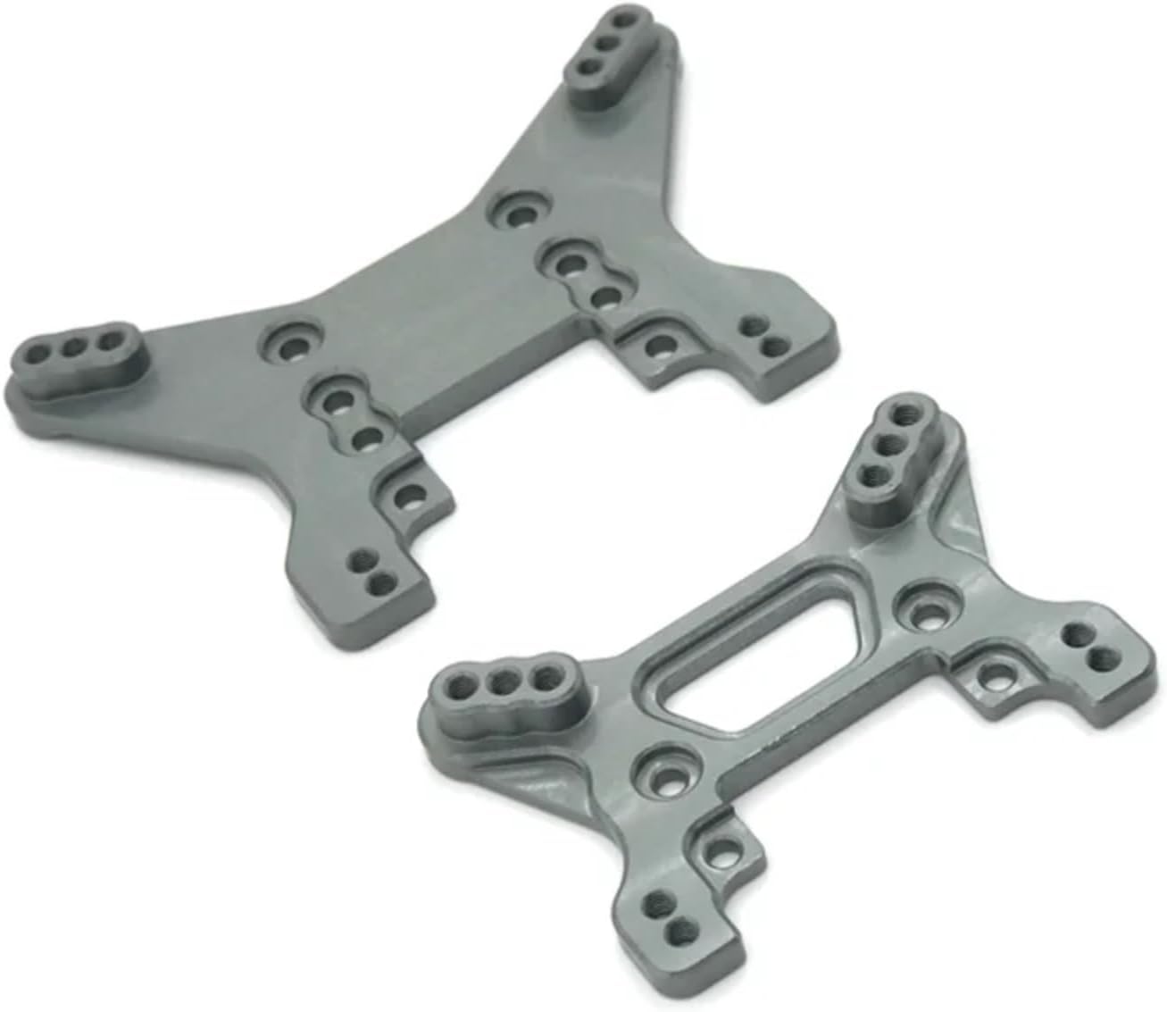 RC Parts Compatible with WLtoys 104001 104002 1/10 RC Car Upgrade Spare Accessories Replacement Parts Metal Front and Rear Shock Mounts(Silver)