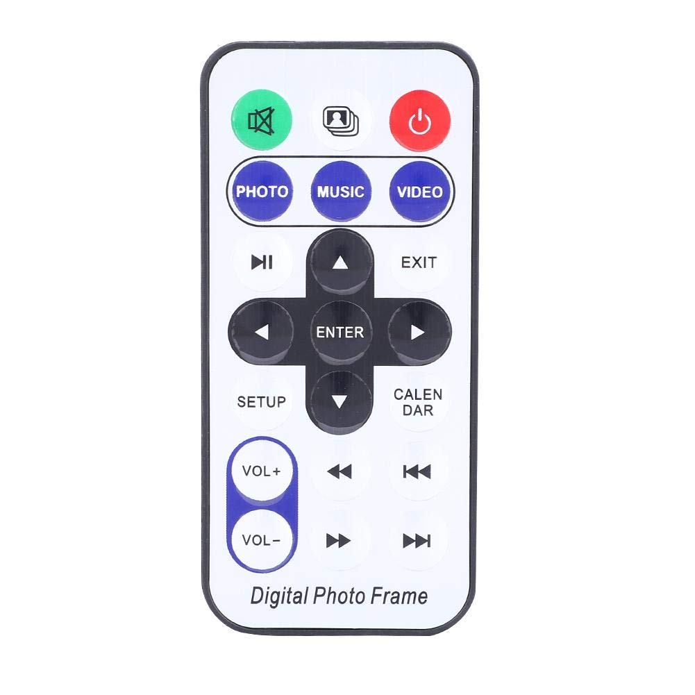 VBESTLIFE 7 "HD Marco de Fotos Multifuncional Digital Pantalla de Fotos Reproductor de Música y Películas Función de Alarm Reloj Compatible con SD, MS, U Disco(Negro)