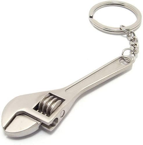 Miniatura 5 de GTRotors Juego de llavero de metal de cinco piezas de autopartes - Llavero turbo giratorio, llavero de caja de cambios manual de seis velocidades,