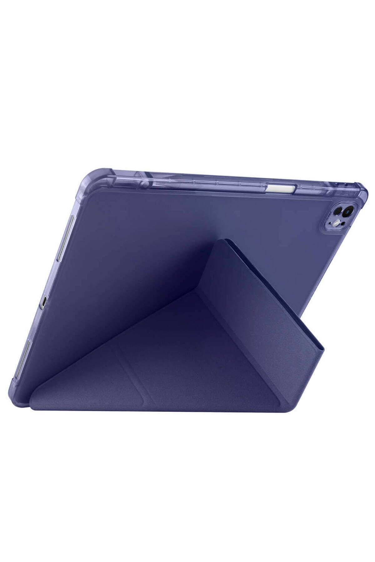 CONSTRAIN - iPad Air 13 2025 M3 Kılıf Tri Folding Kalem Bölmeli Standlı Kılıf - Mor