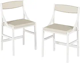 Conjunto de 2 Cadeiras, Cadeira de Jantar com Estrutura de Madeira e Assento Estofado, Design Moderno e Versátil para Sala de Jantar, Cozinha e Área de Refeição