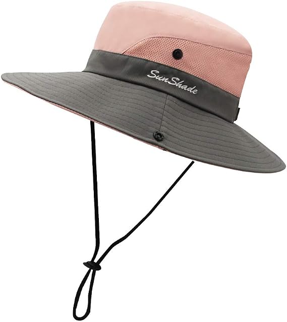 Chapeau de soleil pour femme — Protection UV, Bucket Hat à large bord, plage d'été, Boonie Hat, Quick Dry, Outdoor, Fishing Cap
