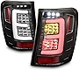AKKON - Fits 1999-2004 Jeep Grand Cherokee [E Tube] Light Bar Full LED Black Tail Brake Lamp Pair Left Driver + Right Passenger