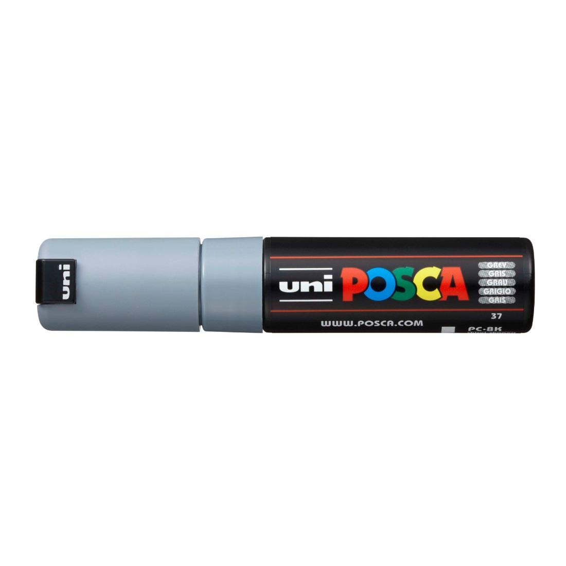 POSCA PC-8K Marker | 8.0 mm Bold Point Chisel Shaped Tip (Grey Ink)-image-21