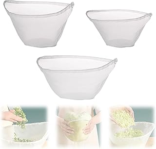 3Pcs Cheese Cloth Bag for Straining (S+M+L), Reusable Cheese Cloth with Closed Edges Fabric Fine Mesh Cloths Soy Milk Bags Cheesecloth Bags Mesh Bag for Stock Cooking