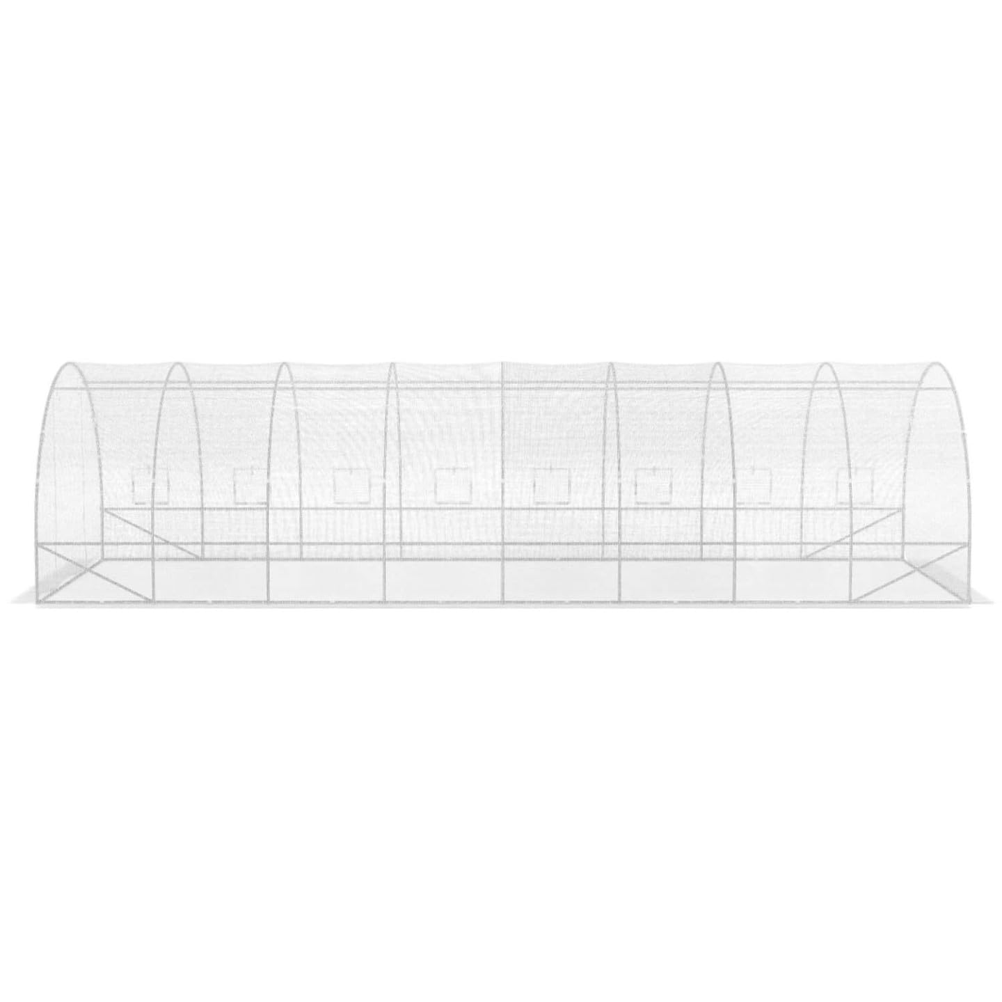 IDMarket - Invernadero túnel para jardín de 24 m², color blanco, gama de huertos de los Andes, 8 x 3 m