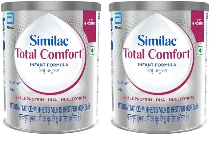 Image of Similac Total Comfort Infant Formula Powder Up to 6 Months, 350G Tin, With100% Whey Partially Hydrolysed Protein, Minimal Lactose (Pack of 2)