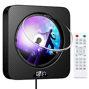 Gueray Tragbarer CD-Player mit Bluetooth Wandmontierbare CD Player für zu Hause, Heim-Audio-Lautsprecher mit…