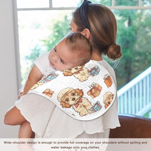 vvfelixl Baby Burp Cloths Puppy Buy Gifts Baby Newborn Cotton Burping Cloths Set Babys Washcloths 4 Pack4